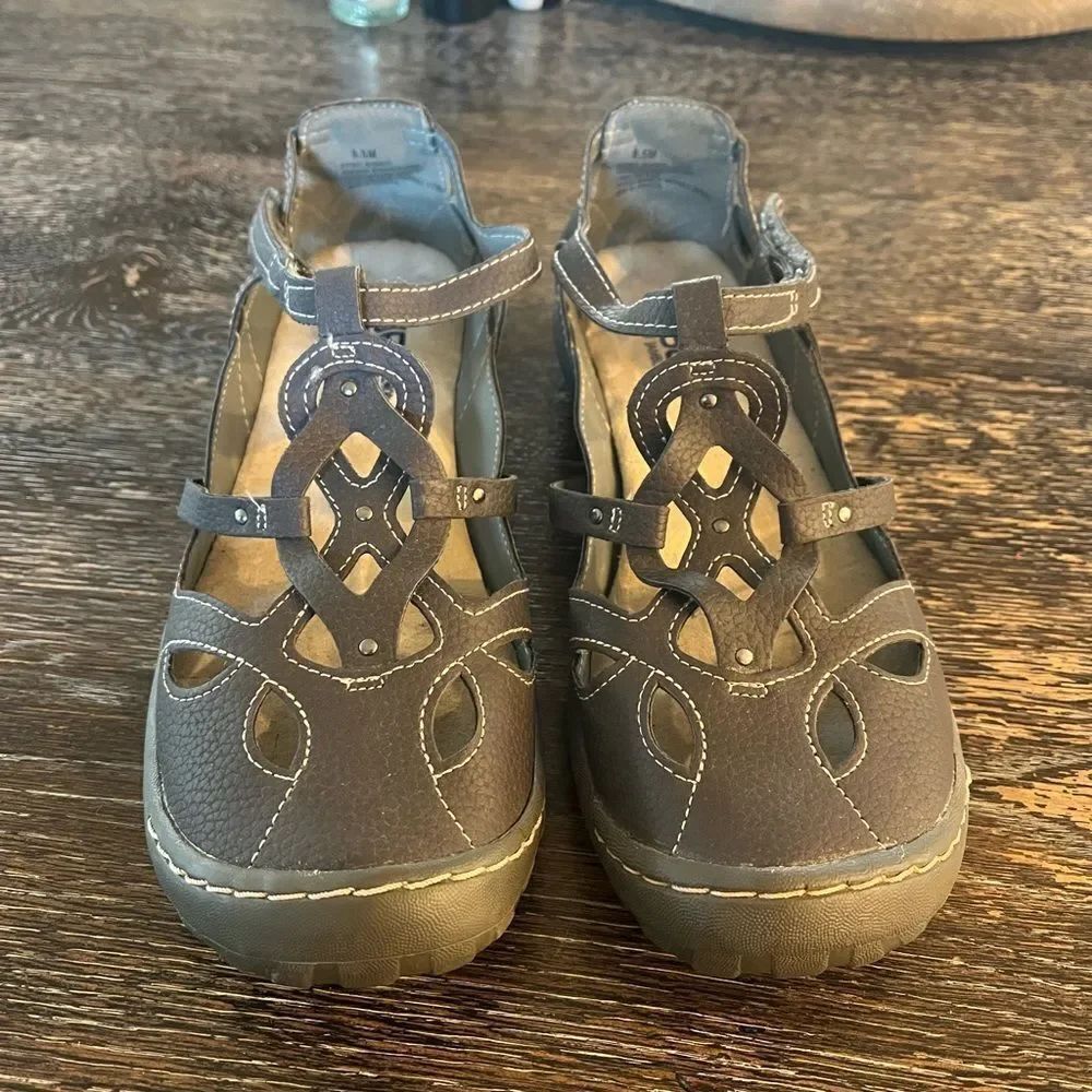 JBU by Jambu Sydney Gray Veggie Leather Mary Janes sz 8.5 EUC